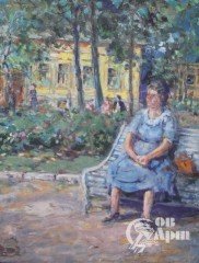 Акварель "На бульваре Сивцев Вражек"